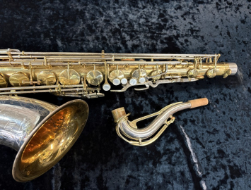 Photo Late Vintage King Super 20 Silver Sonic Tenor Sax w/ High F# - Serial # 719732